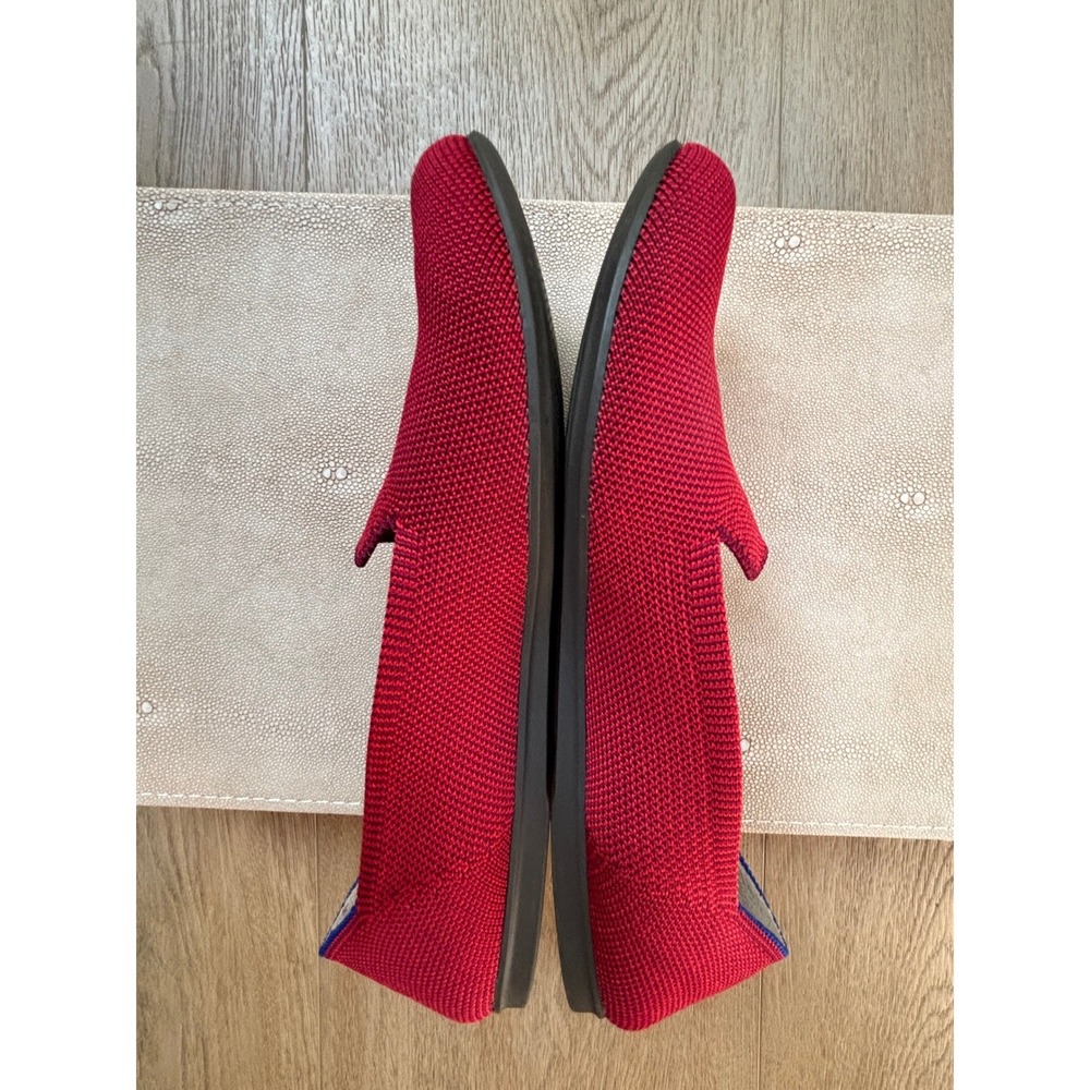 ROTHY'S The Loafer Chili Red Knit Sustainable Flats Shoes Women's Size 7 - Picture 6 of 8